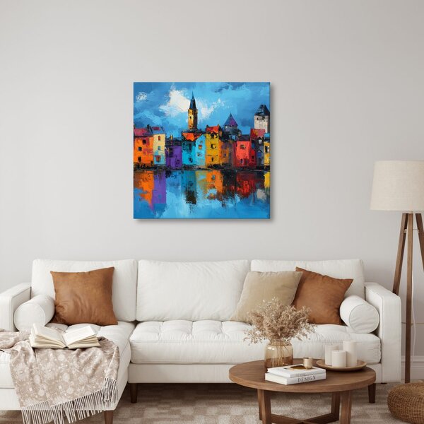 Quadro su tela – Riflessi urbani vivaci