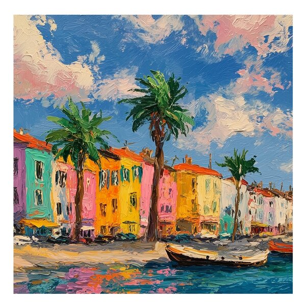 Quadro su tela – Pittoresche case portuali