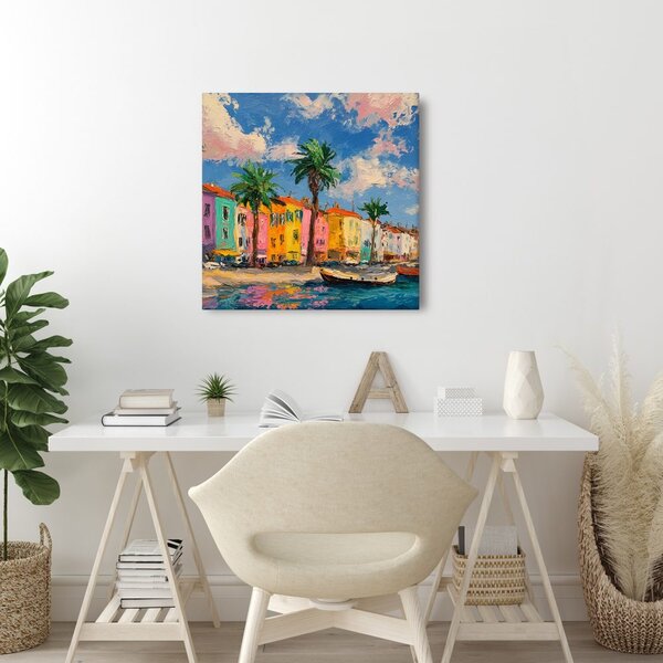 Quadro su tela – Pittoresche case portuali