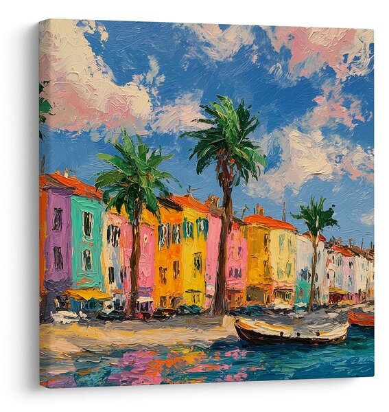 Quadro su tela – Pittoresche case portuali