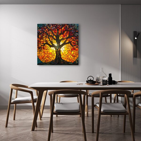 Quadro su tela – Albero della vita a vetrata