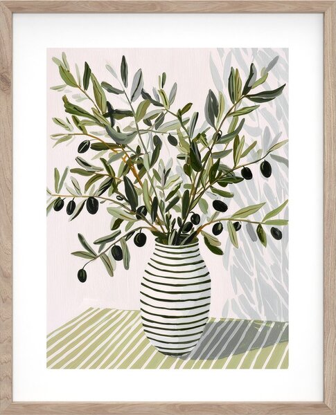 Dipinto stampato con cornice inclusa 40x50 cm Olive Bunch II – Styler