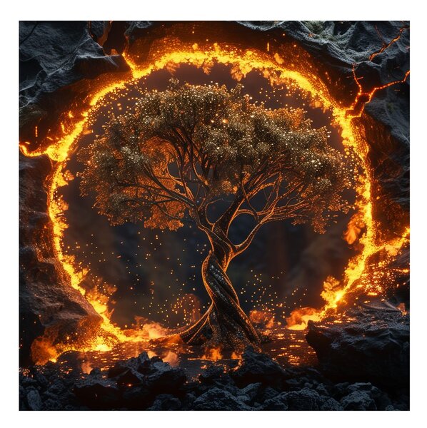 Quadro su tela – Albero della vita nel calore