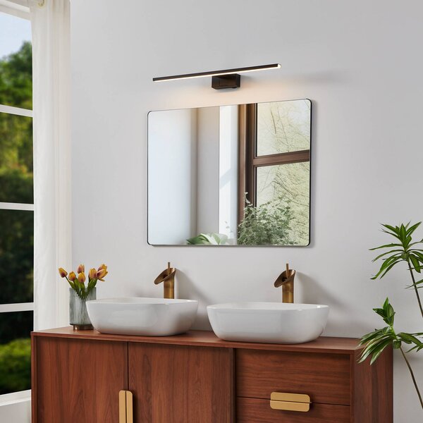 EGLO Applique da parete Conettilla, Nero, Bagno, Alluminio, Moderno, Applique
