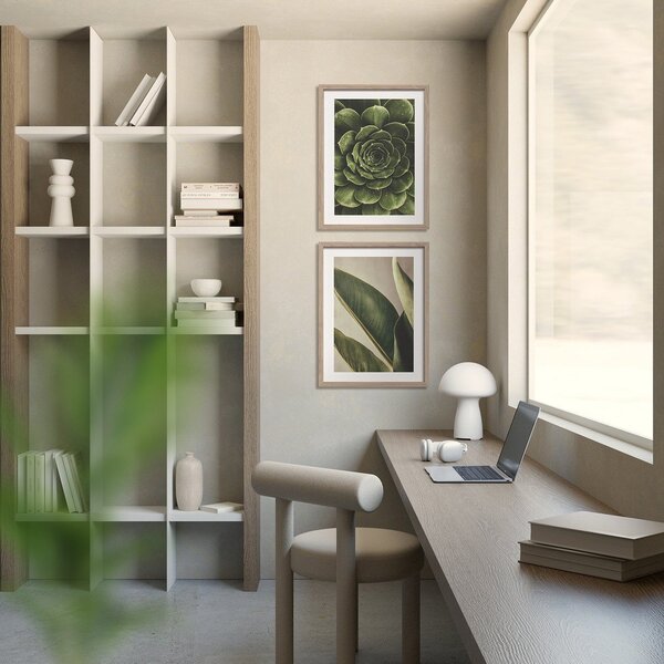 Set di dipinti stampati con cornice inclusa 2 pz 30x40 cm Beauty Green – Styler