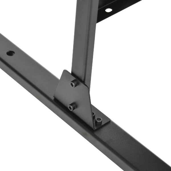 VivaGarden Paravento da Esterno in Acciaio con Motivi a Salice e 2 Piedini 122x45x198 cm colore Nero