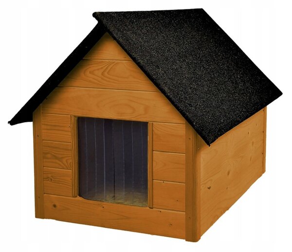 Cuccia isolata per cani con cuscino lettino | Colore TEK| Ideale per giardino e terrazza | Comfort in estate e in inverno | Robusta e resistente alle intemperie