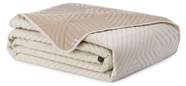 Copriletto beige in microfibra con rivestimento trapuntato 240x260 cm Softa – Restilo