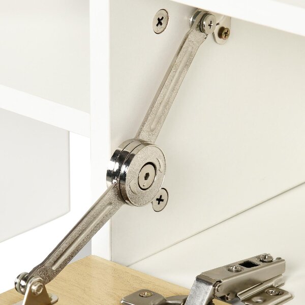 DecHome Parete Attrezzata Moderna Mobile TV + 1 Mensola in Legno Dimensioni 153,6x25x42 cm colore Bianco e Legno