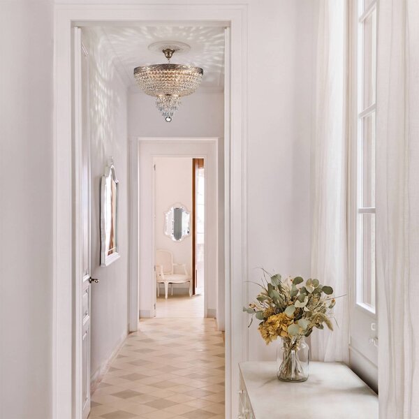 Maytoni Lampadario di cristallo Palace, dimmerabile, Ottone / Oro, Soggiorno / Sala da pranzo, Vetro, Antico, Lampadario di cristallo