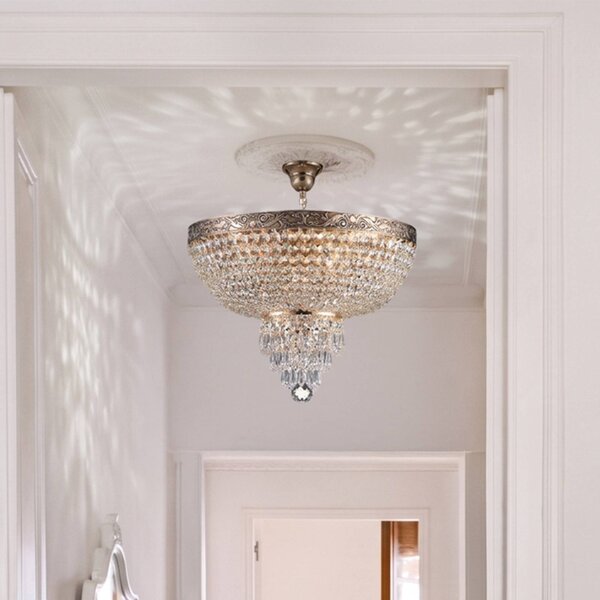 Maytoni Lampadario di cristallo Palace, dimmerabile, Ottone / Oro, Soggiorno / Sala da pranzo, Vetro, Antico, Lampadario di cristallo
