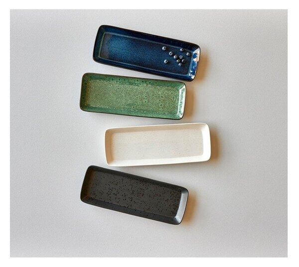 Vassoio vassoio di servizio in ceramica 14x38 cm Gastro Green/Black – Bitz