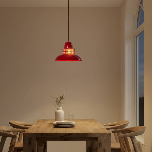 Lampada a sospensione Lorenz ROYALTECH, dimmerabile, Rosso, Soggiorno / Sala da pranzo, Metallo, Vintage, Lampada a sospensione