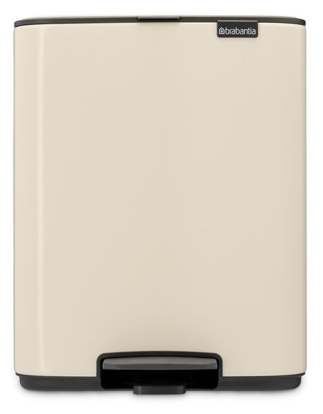 Cestino per la spazzatura beige in acciaio con pedale 12 l Bo – Brabantia