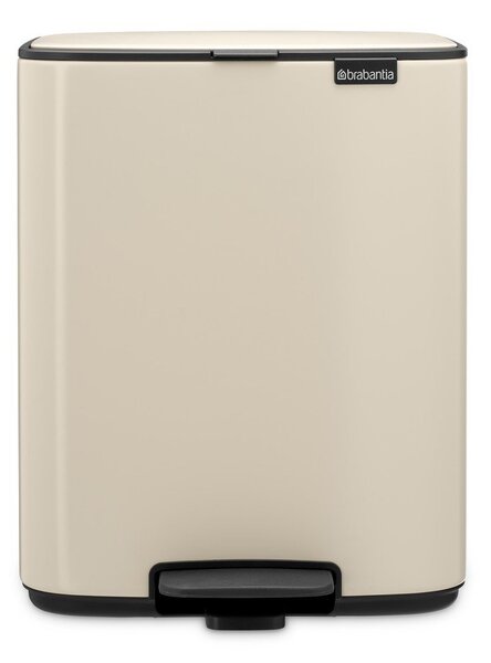 Cestino per la spazzatura beige in acciaio con pedale 12 l Bo – Brabantia