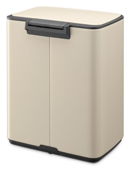 Cestino per la spazzatura beige in acciaio con pedale 12 l Bo – Brabantia