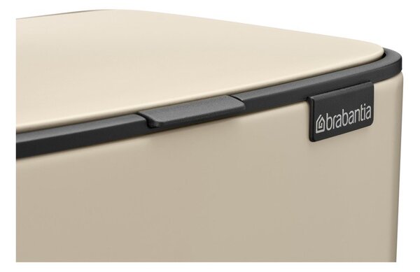 Cestino per la spazzatura beige in acciaio con pedale 12 l Bo – Brabantia