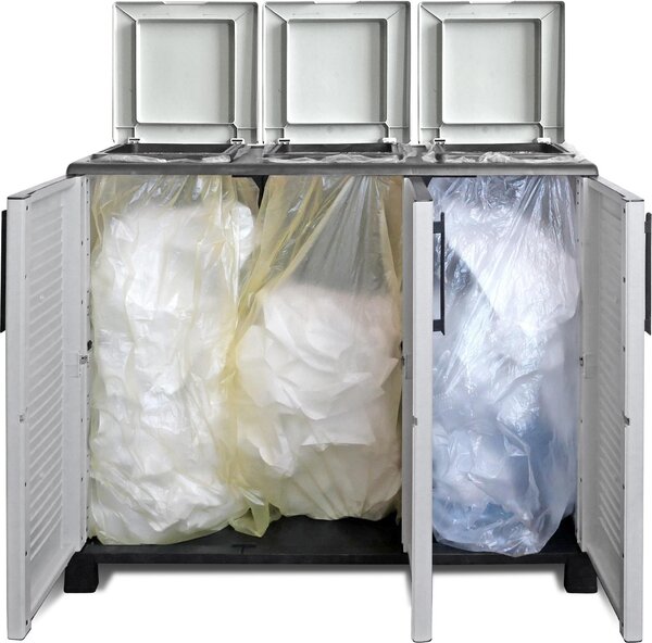 Art Plast Pattumiera 3 Ante 102 x 37 x 90h cm - F100/ECO