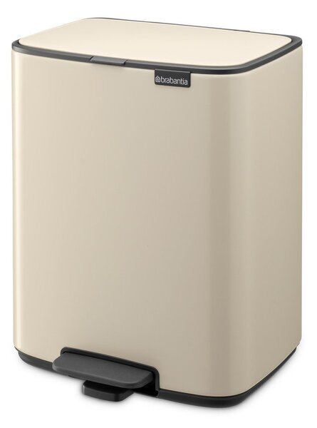 Cestino per la spazzatura beige in acciaio con pedale 12 l Bo – Brabantia