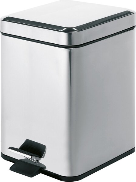 GEDY Pattumiera a Pedale Cestino in Acciaio inox Capacit 5 litri colore Cromo Lucido - 2309/130 Argenta