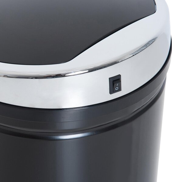 DecHome Pattumiera Automatica da 42L con Sensore a Infrarossi in Acciaio e Plastica 30.5x30.5x68 cm - F92145