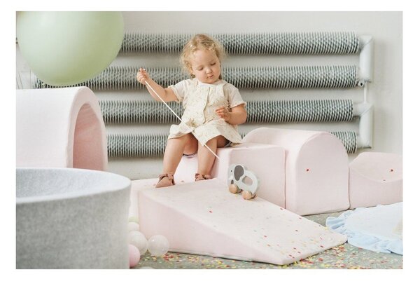 Gioco per psicomotricità grigio in velluto 4 pz altezza totale 30 cm 225x90 cm Montessori – Meowbaby