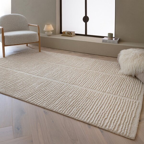 Tappeto in lana avorio tessuto a mano 200x290 cm Zennith Column - Asiatic Carpets