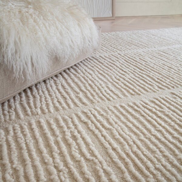 Tappeto in lana avorio tessuto a mano 200x290 cm Zennith Column - Asiatic Carpets