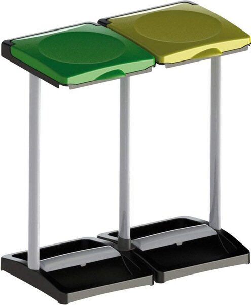 Mongardi Pattumiera Per raccolta differenziata 2 coperchi con struttura Sacchetti massimo 110 litri - 7415c99