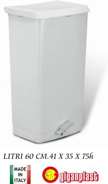 Giganplast Pattumiera litri 60 con Pedale e Reggisacco Bia - 010903