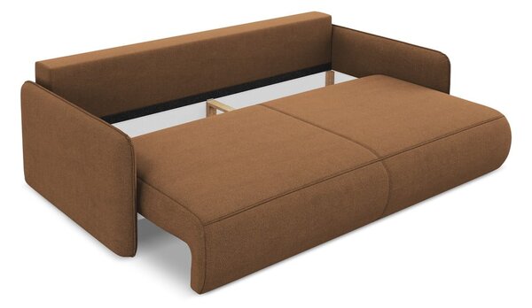 Divano arancione allungabile/con contenitore 216 cm Nanea – Makamii