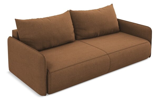 Divano arancione allungabile/con contenitore 216 cm Nanea – Makamii