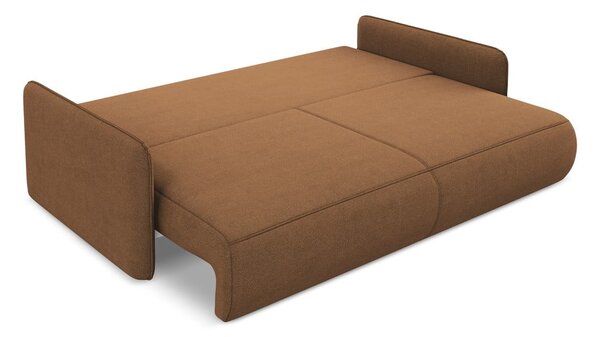 Divano arancione allungabile/con contenitore 216 cm Nanea – Makamii