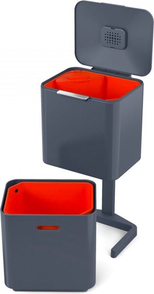 Joseph Joseph Pattumiera Raccolta Differenziata 30+30 Litri colore Grafite Arancione 390x814x366 mm - 30062 Totem Max