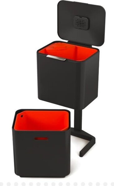 Joseph Joseph Pattumiera Raccolta Differenziata 20+20 Litri colore Graphite Arancione 300x760x366 mm - 30065 Totem