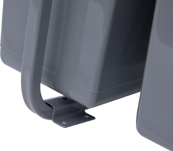 DecHome Pattumiera Sottolavello Estraibile con 3 Contenitori per Raccolta Differenziata Capacit Totale 40L 48x34.2x41.8cm Grigio - 2e851