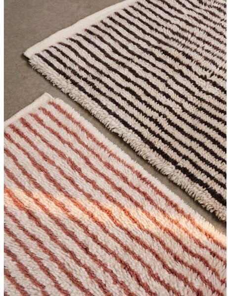 Ferm LIVING - Kami Knotted Rug 120x180 Off-white/Rosso Marrone ferm LIVING