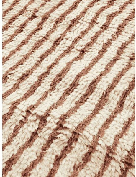 Ferm LIVING - Kami Knotted Rug 120x180 Off-white/Rosso Marrone ferm LIVING