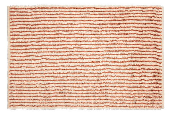 Ferm LIVING - Kami Knotted Rug 120x180 Off-white/Rosso Marrone ferm LIVING