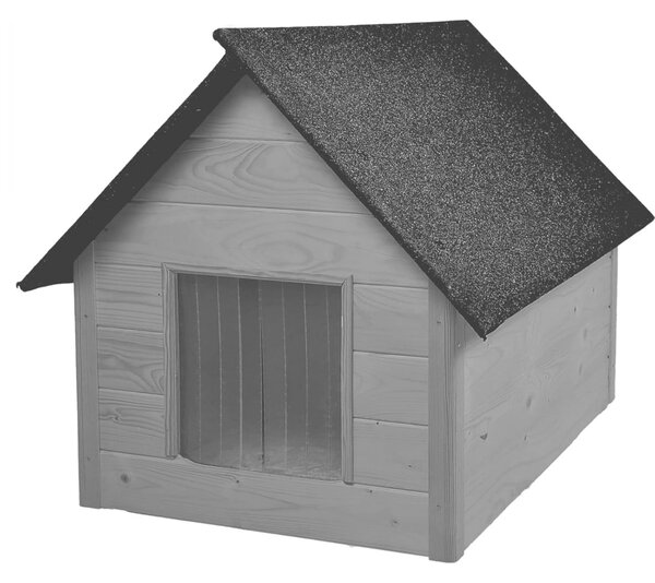 Cuccia isolata per cani con cuscino lettino | Colore grigio| Ideale per giardino e patio | Comfort in estate e in inverno | Robusta e resistente alle intemperie