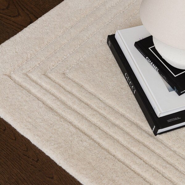 Tappeto in lana avorio tessuto a mano 120x170 cm Orlo Ivory - Asiatic Carpets