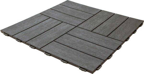 ArtPlast Pavimento da Esterno in Polipropilene Effetto Legno Dimensioni 56x56 cm - P56PQMS