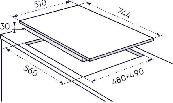 Electrolux PB 750 UV Serie Soft Piano Cottura 5 Fuochi a Gas 75 cm (1 Bruciatore Wok Tripla Corona) colore Bianco
