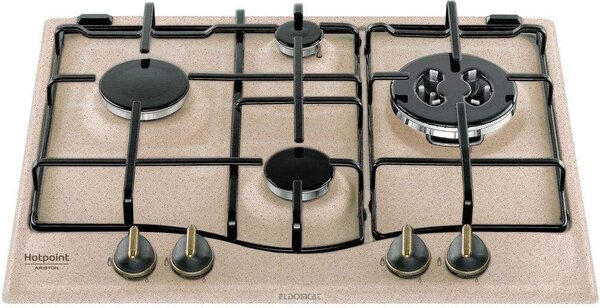Hotpoint Ariston PCN 640 T (AV) R Piano Cottura 4 Fuochi a Gas 60 cm (1 Bruciatore Wok) colore Avena