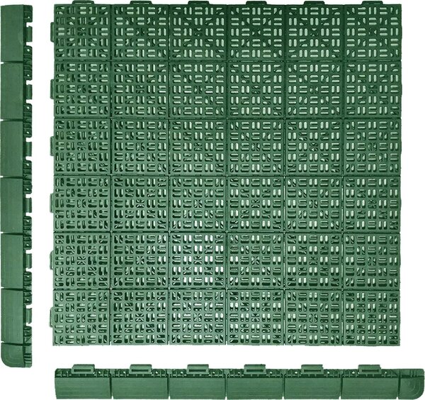 ArtPlast Pavimento da Esterno Drenante in Polipropilene Dimensioni 56x56 cm colore Verde - P56PVD