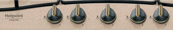 Hotpoint Ariston PCN 750 T (AV) R /HA Piano Cottura 5 Fuochi a Gas 75 cm (1 Bruciatore Wok) colore Avena