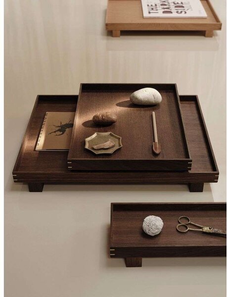 Ferm LIVING - Bon Wooden Tray XSmall Smoked Oak ferm LIVING