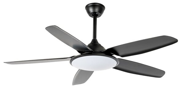 Ventilatore da soffitto LED Divian, nero, CC, silenzioso, CCT - Lucande Lucande, Divian, Nero, Soggiorno, Metallo, Moderno