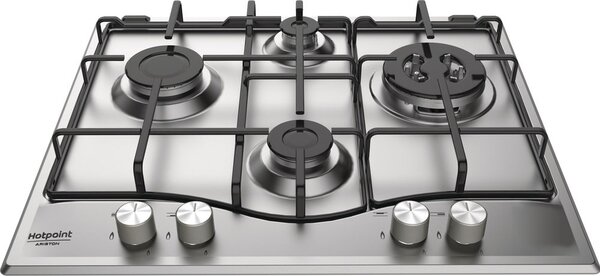 Hotpoint Ariston PCN 642 T/IX/HA Piano Cottura 4 Fuochi a Gas 60 cm (1 Bruciatore Tripla Corona) colore Inox