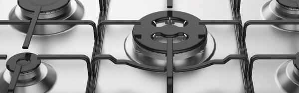 Hotpoint Ariston PCN 752 T/IX/HAR Serie NewStyle Piano Cottura 5 Fuochi a Gas 75 cm (1 Bruciatore Tripla Corona) colore Inox